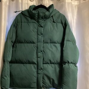 Rebecca Minkoff Deep Green Puffer Coat